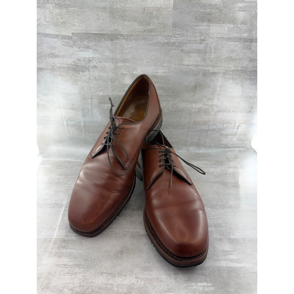 Allen Edmonds Badlands Brown Leather Derby Shoes Men Sz 9.5 E 2952 Made in USA